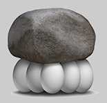 Rock sitting on eggs